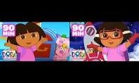 Mix of 2 videos from youtube : -- Dora Full Moments Ever In 1 Hour & 30 Minutes -- By Dora & Friends *Channel*