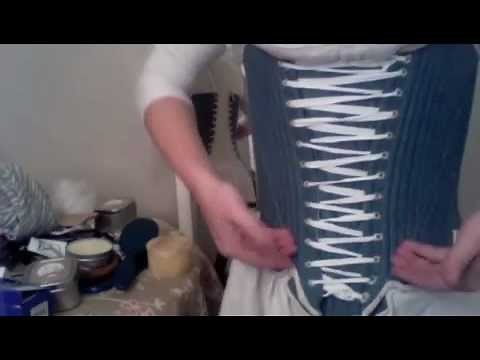 How to Dress 18th Century- How To Put On 18th Century Front Lacing Stays