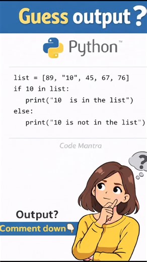 codemantra96 on Instagram: "Interview Questions | Python Code | Guess Output #pythonprogramming #python #pythonlearning"