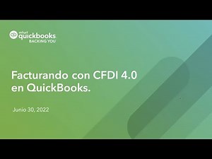 Facturación 4.0 en QuickBooks - Demo