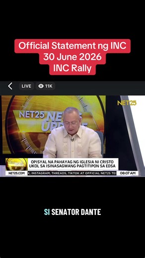Official Statement ng INC sa isinasagawang rally ngayon sa Edsa at liwasang bonifacio 30 June 2026 #Rally #INCRally #edsa #liwasangbonifacio