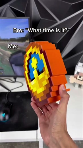 This Minecraft clock changed my entire setup ✨ #minecraft #nostalgia #minecrafters