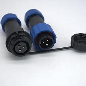 Amazon.com: IP68 Connector SP17 Series 3 Pin LED Waterproof Circular Plug Socket Connector : Industrial & Scientific