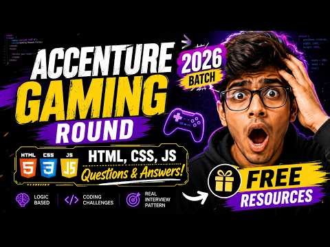 Gamified and Html css 😲| Accenture Coding Questions | Accenture Assessment Test 2026