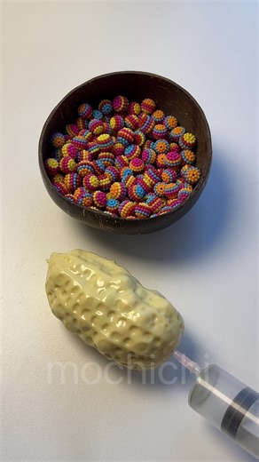 Squeezing the peanut stress ball I made yesterday 🥜 insanely crunchy! Even after deflating it, it’s still super fun to play with! #stressball #satisfying #asmr #oddlysatisfying #fidgettoys