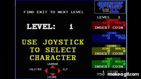 Gauntlet 2 Long Play Blue Wizard on Make a GIF