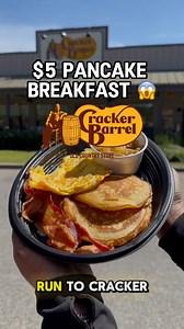195K views · 1K reactions | HURRY! $5 pancake breakfast at Cracker Barrel! #crackerbarrel #food | One Cute Couponer | Facebook