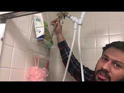 How to connect panda washing machines portable with shower by Garden hose or any machine hose.