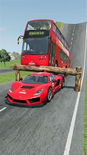 Long Capsule Buses vs Logs Trap - BeamNG.drive