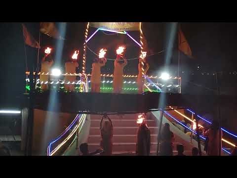 Prayagraj's famous ganga aarti🪔🙏🌺#youtube #vlog #trending #viralvideo #funny #food #spritual