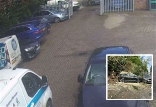 CCTV captures ‘out of the blue’ moment cliff collapses onto car
