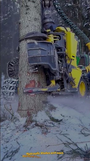 Forestry Harvester Head Cuts and Processes Trees with Precision Efficiency #machine