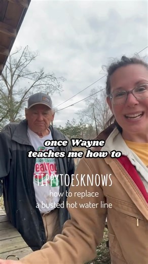 #tippytoesknows how to replace a busted hot water line 💦 and anything I can do you can do better 💪 Never be scared to try 💰Total cost of repair: less than $15 💌 Special thanks to my teacher Wayne Welch #icestorm2026recoverycontinues #diy #homehardware #milwaukeetools #mydaddywasaplumber #mygranddaddywasaplumber #righthereinwinonamississippi #roots #passitdown #thenextgenerationwillneedthis #lifeskills #crawlspace #tiffanymccaleb #waynewelch #teachmeeverythingyouhavelearnedinyourlifetime #dai