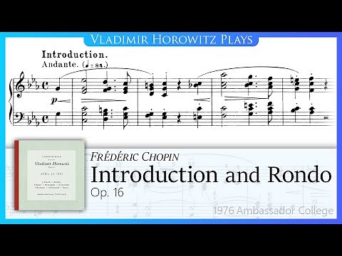 Chopin: Introduction and Rondo, Op. 16 [Horowitz 1976]