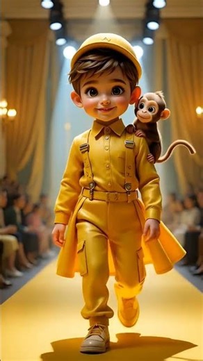 Baby boy fashion show animation #Noira.i #shorts #model #babyfashion #aianimate #piupiu #foryou