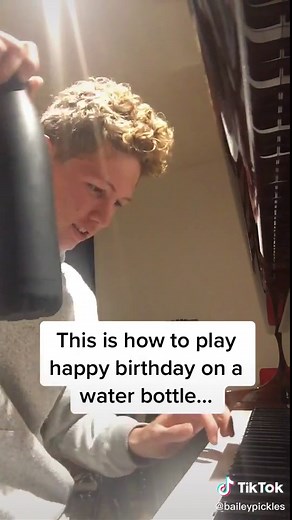 Happy Birthday Water Bottle Music Tutorial