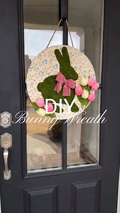 DIY Bunny Wreath for Spring Front Door Decor Follow @casagrella and comment WREATH for links This DIY bunny wreath is an easy and budget friendly spring craft that works for Easter decor or seasonal front door styling. It is fully customizable using simple supplies like a wooden round, spring napkins, faux florals, moss, and ribbon. This spring wreath adds soft color and texture and is perfect for porch decor, entryway styling, or indoor wall decor. A great beginner friendly DIY for spring home 