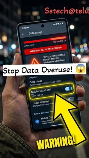 Data Limit Set Trick | Control Mobile Data Usage on Android #DataLimit #AndroidTips #MobileData