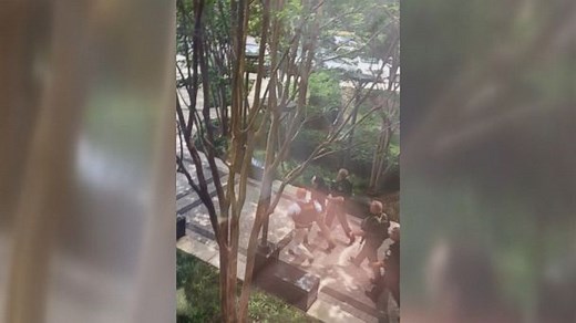 Video shows suspect in deadly newsroom shooting being led out by police