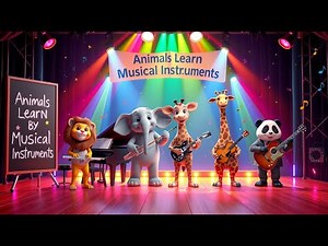 Animals Learn Musical 🎶 Instruments | Fun Music Song for Kids | Adventure Nursery Rhyme