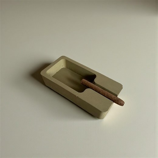 Concrete Ash Tray, Minimalist Round Handmade Cigar Accessory, Modern Industrial 25 Color Options - Etsy