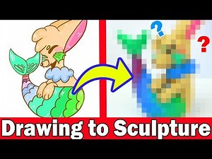 TURNING YOUR ART INTO SCULPTURE #6 Polymer Clay DIY CRAFT Art Challenge