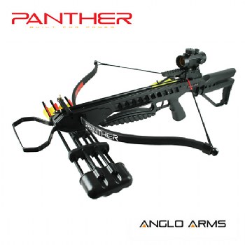 Anglo Arms Panther Tactical Crossbow Set 175lb with Red Dot Sight in Black