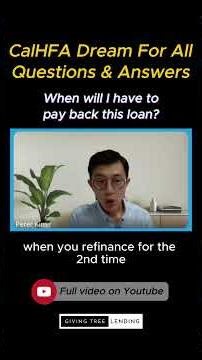 CalHFA Dream For All - Common Question & Answers