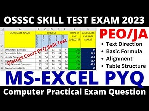 Computer Skill Test for PEO Exam 2023 Odisha || Osssc computer skill test practical exam