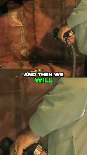 Mastering AC Line Set & Drain: Attic HVAC Project! #shorts