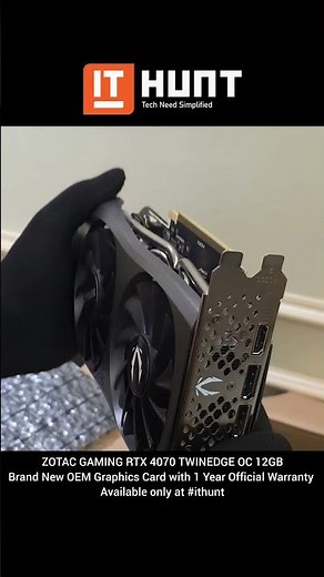 ZOTAC RTX 4070 Twin Edge OC 12GB Unboxing 🔥 Compact Gaming Beast #Shorts #pcbuild #gpu #gaming #rtx