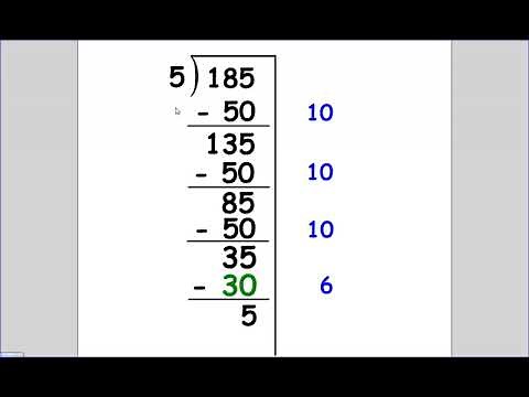 Division using a Non Standard Algorithm