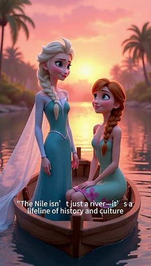 Elsa and Anna’s Nile Adventure - A Magical Journey with Disney Princesses | Princess Story for Kids