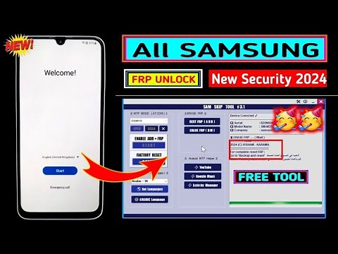 🎁 SAM Skip Tool Free New || All Samsung FRP Bypass August 2024 || Android 14-13-12 ||