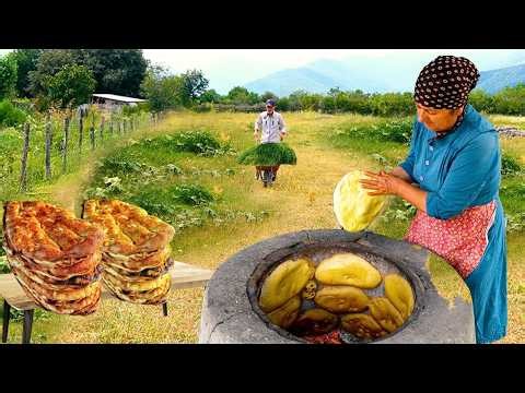 Azerbaijan Village Life – Tandoor Bread & Handmade Broom | 1 Hour Relax Video