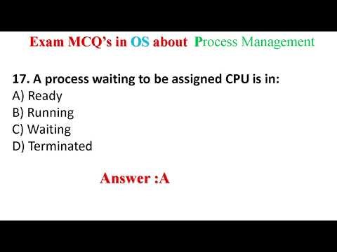 Top 100 Exam MCQ’s in OS about Processes Management