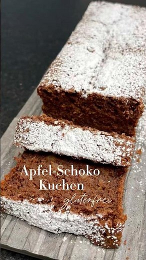 Apfel-Schoko-Kuchen glutenfrei #glutenfrei #rezept