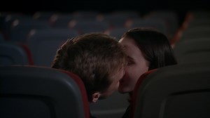Free stock video - Romantic kiss in the cinema date in slow motion