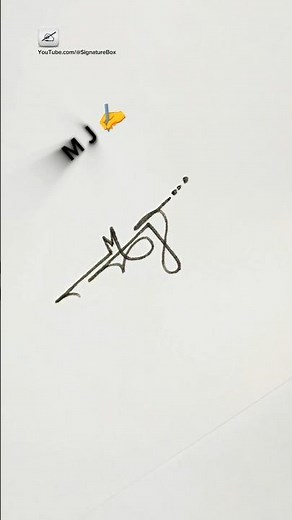 MJ Signature Design ✍️ #signature #howtosign #design