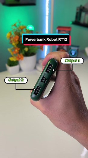 Powerbank Robot RT12 2 Input 2 Output Real 10000mAh