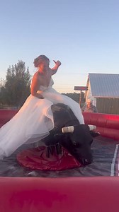 Hands down the coolest thing ive seen at a wedding! #mechanicalbull #bullrider #wedding | Bull Riding | Facebook