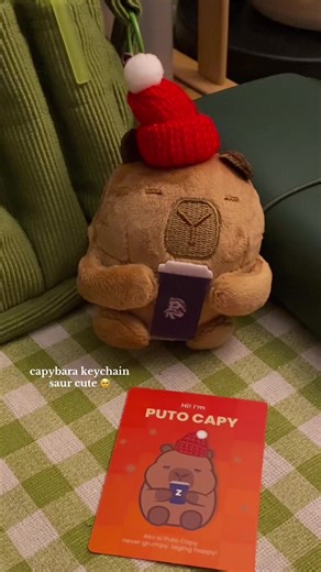 Cute Capybara Keychain from Zus Coffee