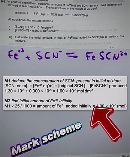 Struggling with equilibrium questions? My method using the RICE table makes it easy and organized—perfect for Cambridge A-Level Chemistry. Watch the full video now on my YouTube channel! Link in bio. #chemistry #cambridge