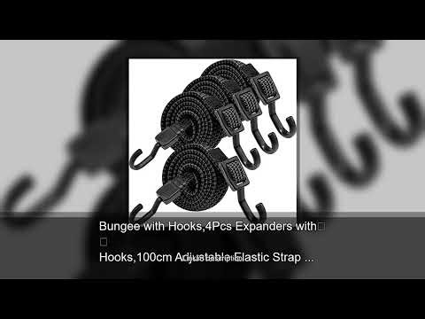 Bungee with Hooks,4Pcs Expanders with Hooks,100cm Adjustable Elastic Strap for Bicycle Carriers