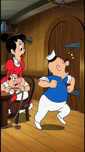 Popeye Teaches Wimpy a Knot... Bluto EXPLODES! 😂 (Classic Cartoon Chaos)