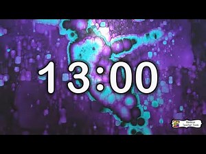 13 Minute Timer ⏱️ | Background Music | Calm Aqua & Purple Visual Countdown