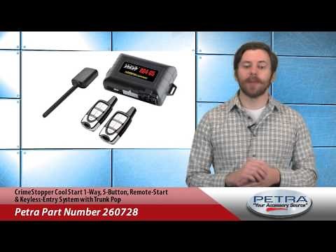 CrimeStopper Cool Start 1-Way 5-Button Remote-Start & Keyless-Entry System with Trunk Pop