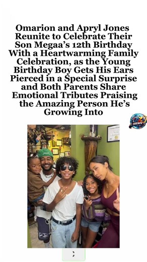 Omarion & Apryl Celebrate Son Megaa’s 12th Birthday! 🎂❤️#omarion #celebrity #familyfirst #love