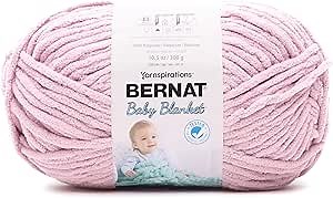 Bernat Baby Blanket Baby Pink Yarn - 1 Pack of 300g/10.5 oz - 100% Polyester - #6 Super Bulky - 220 Yards - Knitting/Crochet