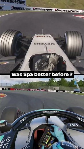 Old vs Current Spa Layout Configuration #f1 #spafrancorchamps